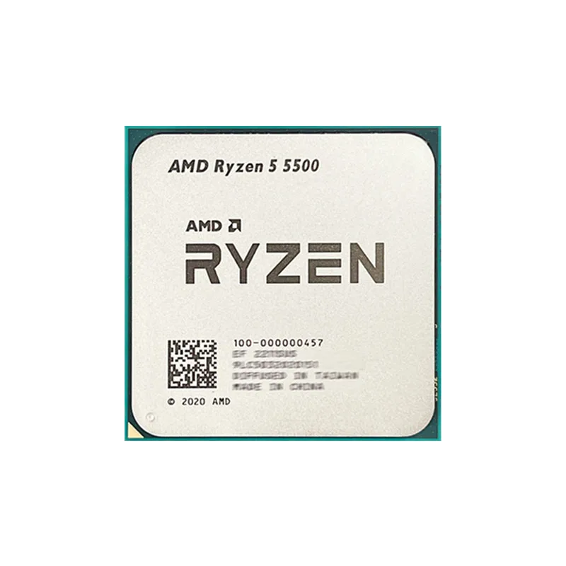 AMD Ryzen 5 5500 R5 5500 3.6 GHz 6-Core 12-Thread CPU baru 7NM L3 = 16M 100-000000457 Socket AM4 tetapi tanpa pendingin
