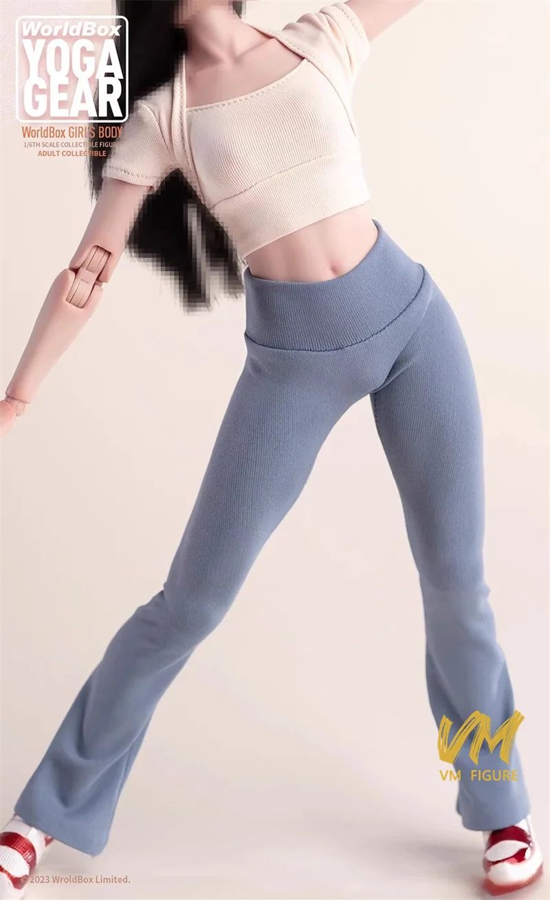 Worldbox 1/6 امرأة موضة اليوغا ملابس علوية عالية تمتد اليوغا السراويل ملابس رياضية نموذج صالح 12 "عمل الشكل دمى الجسم لعبة #1
