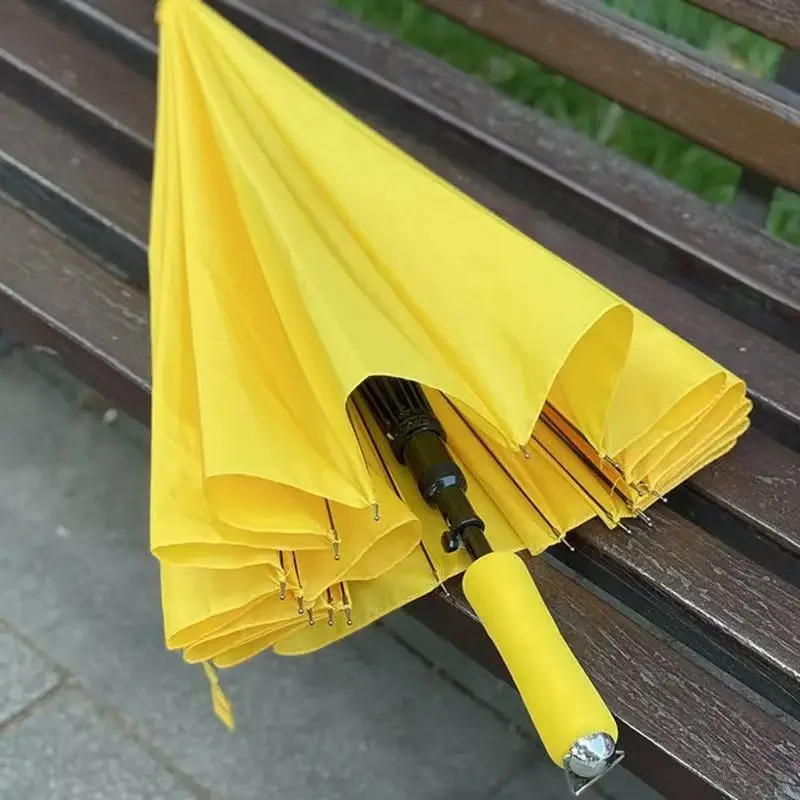 Bian You Xijin Huiyun, and Two Same Style Yellow Umbrellas Carrying Shanzai Run Vintage Windproof 16 Bone Long Handle Umbrellas