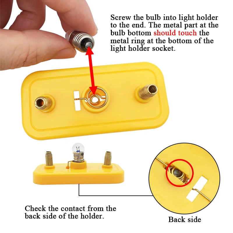 Science Toy Basic Electric Circuit Kit Physics Teaching Electrical Experiment Set DIY Series Parallel Circuit Light Bulb Switch