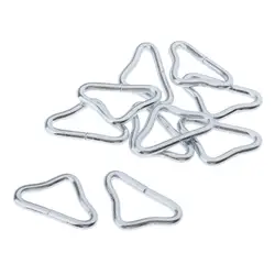 10pcs Silvery Triangle Rings Buckle Ring V-rings for Trampoline Replacement