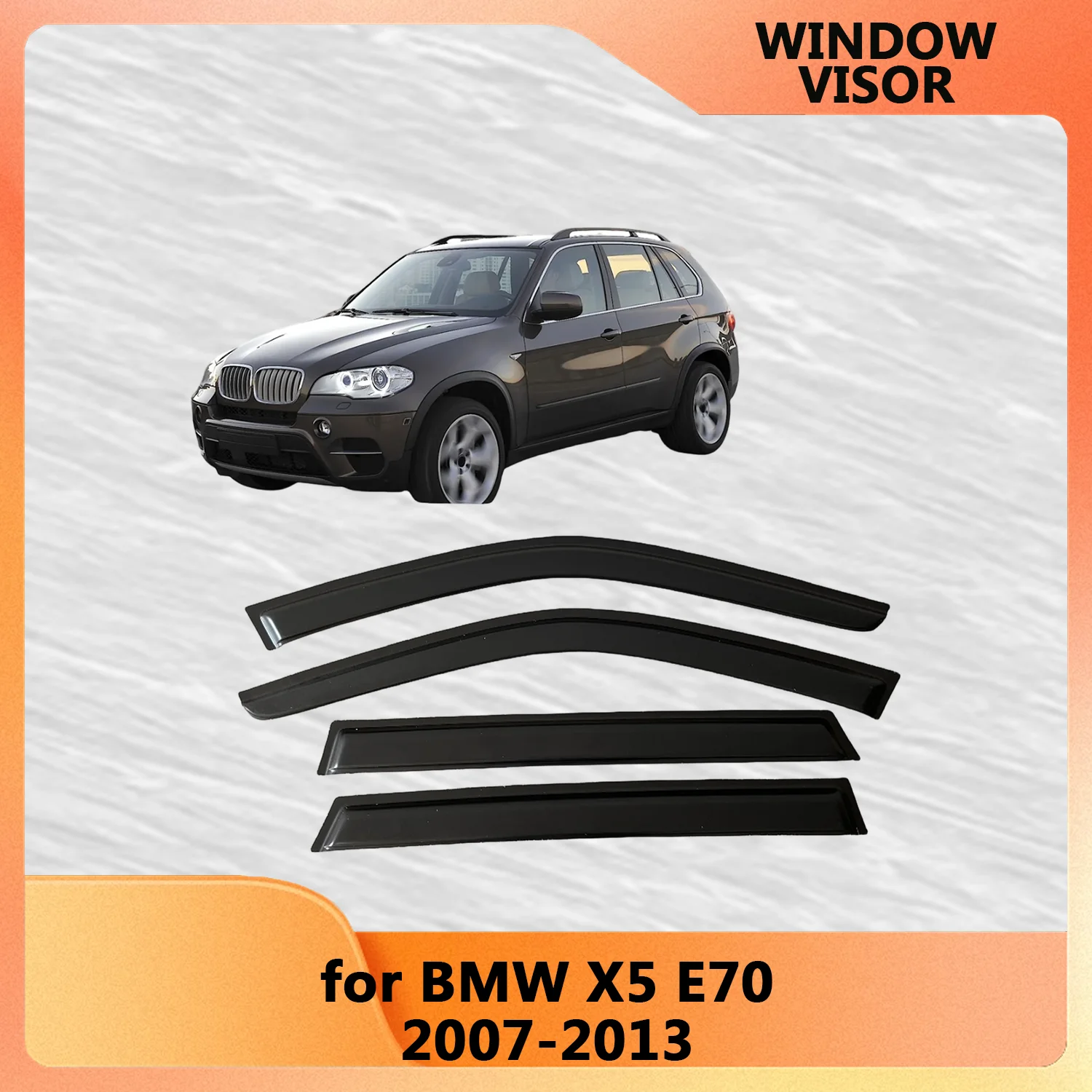

Козырек на окно для BMW X5 E70 2007 2008 2009 2010 2011 2012 2013, защищенный от атмосферных воздействий дверной козырек, защита от ветра, солнца и дождя, боковое окно, авто