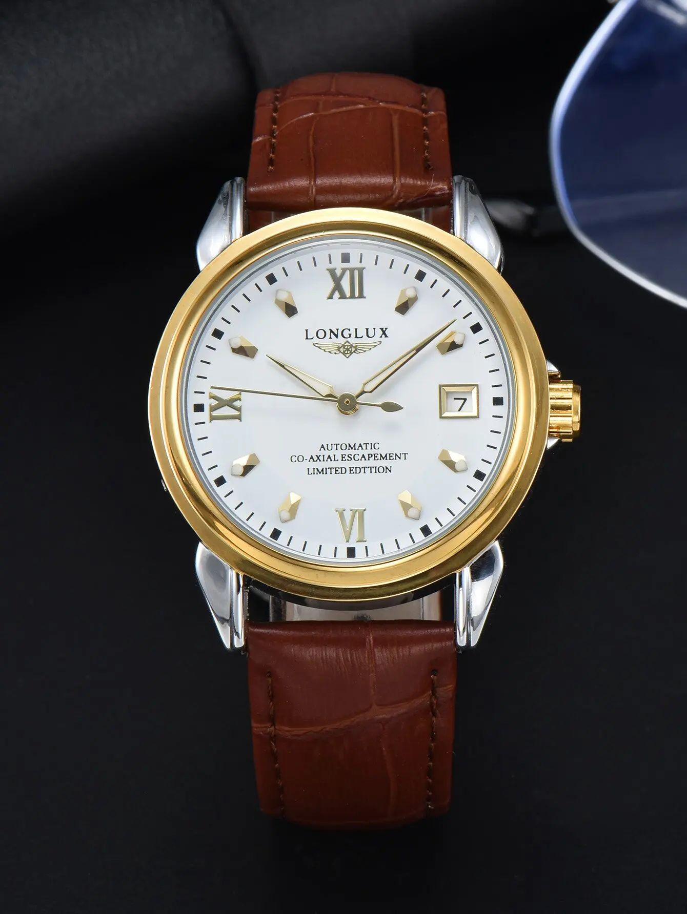 Men's Automatic Watch, Simple Mechanical Leather Timepiece