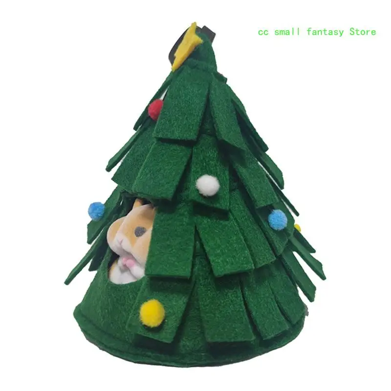 R3MA Small Animal House Warm Bed Hideout for Hamster Playing Swinging Xmas Decor