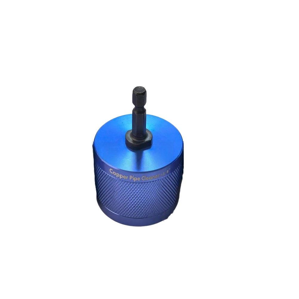 Electric Pipe Cleaner Designed for 3/4 Inch For Copper and Metal Pipes with Hexagonal Handle and Steel Bristles for Deburring