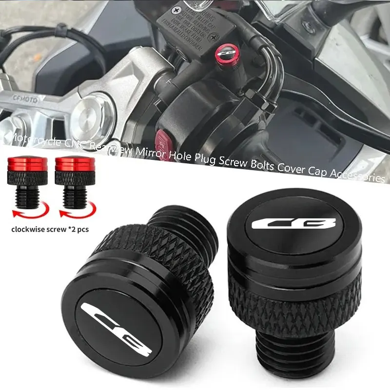For Honda CB650R CB600F CB500X CB500F CB400 CB750 CB1000R CB 650R Motorcycle CNC Rearview Side Mirror Hole Cap Plug