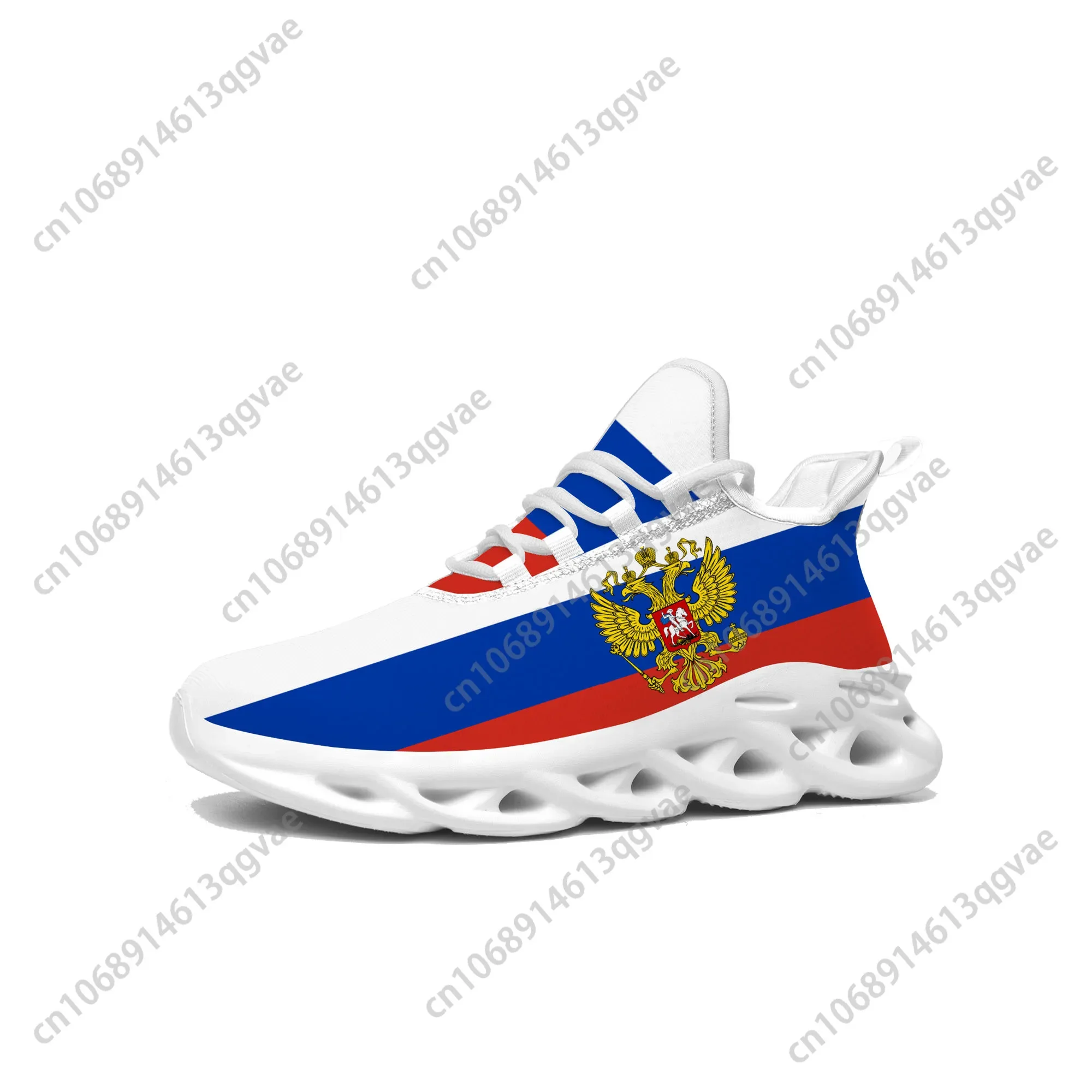 Russian Flag Flats Sneakers Mens Womens Russia Pop Sports Running High Quality Sneaker Lace Up Mesh Footwear Tailor-made Shoe
