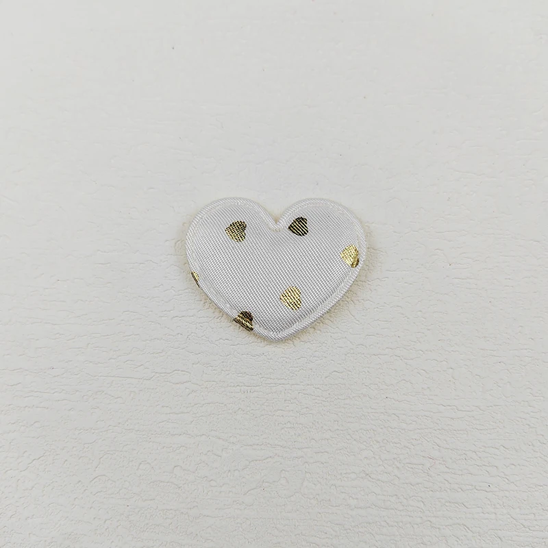 60 Stück Goldene Polka-Dot-Herz-Applikationen für Kinder-Haarbänder, Haarspangen, Schuhe, Hüte, Dekorationsaufnäher – Detail 9