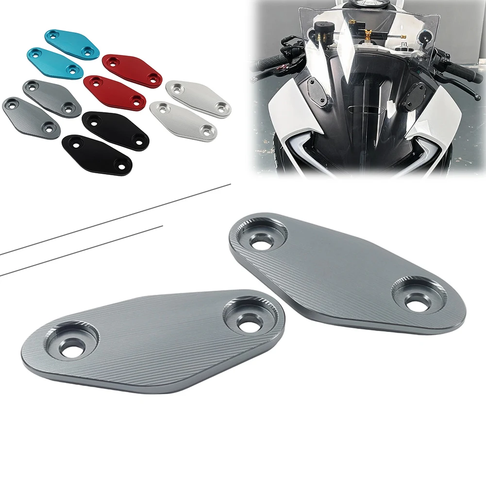 

2PCS CNC Rearview Mirror Delete Blank Block Off Base Plate Cover For CFMOTO 675SRR 675SS 675SR-R 2024 2025 2026