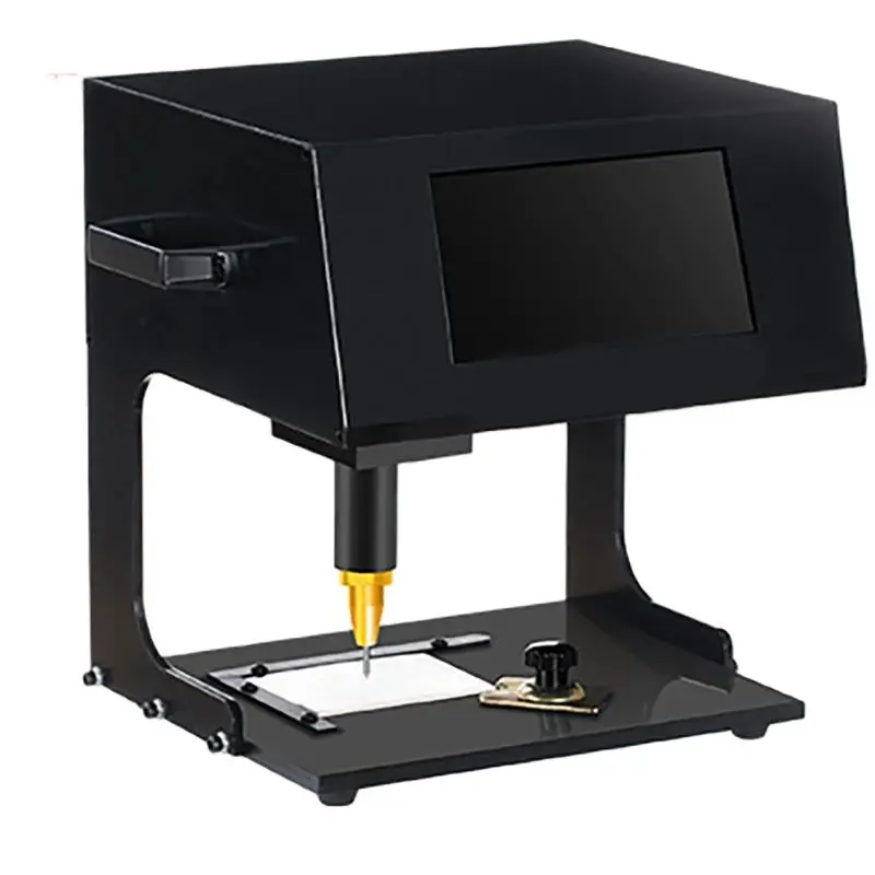 Desktop Portable Metal Nameplate Marking Machine Touch-Screen Electric or Pneumatic Lettering Engraver 210x130mm Marking Size