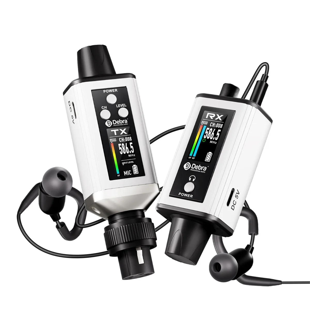 نظام مراقبة الصوت اللاسلكي ABJQ Debra EMX-1 قابل لإعادة الشحن مع 16 تردد قابل للتعديل