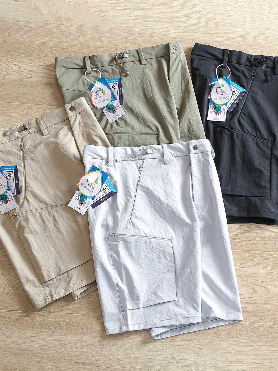 

Faionable Breathable Men's Workwear orts Summer Thin Sport Running Outdoor Qui Dry Five-Quarter Length Straight Leg Pants