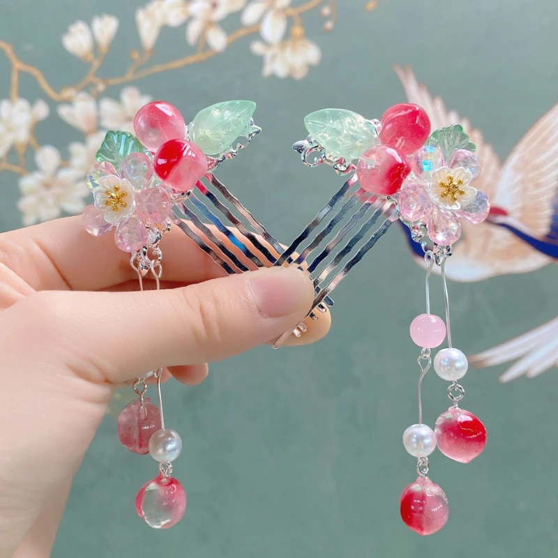 Children\'s Ancient Clothing Hair Accessories Chinese Style Girl Hairpins Hanfu Accessories Holiday Gifts