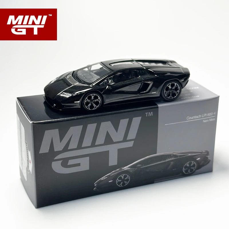 MINIGT 1:64 Countach LPI 800-4 Nero Maia Black Alloy car model 607