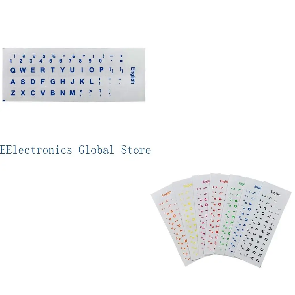 

462B Replacement Keyboard Sticker English Letter Film Keypad Cover Sticker Suitable for Tablet PC Laptop Gaming Keypads