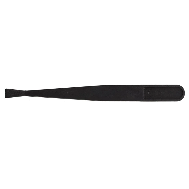 プロモーション! 黒のプラスチックピンセット,フラットチップ,帯電防止,手動工具,3x