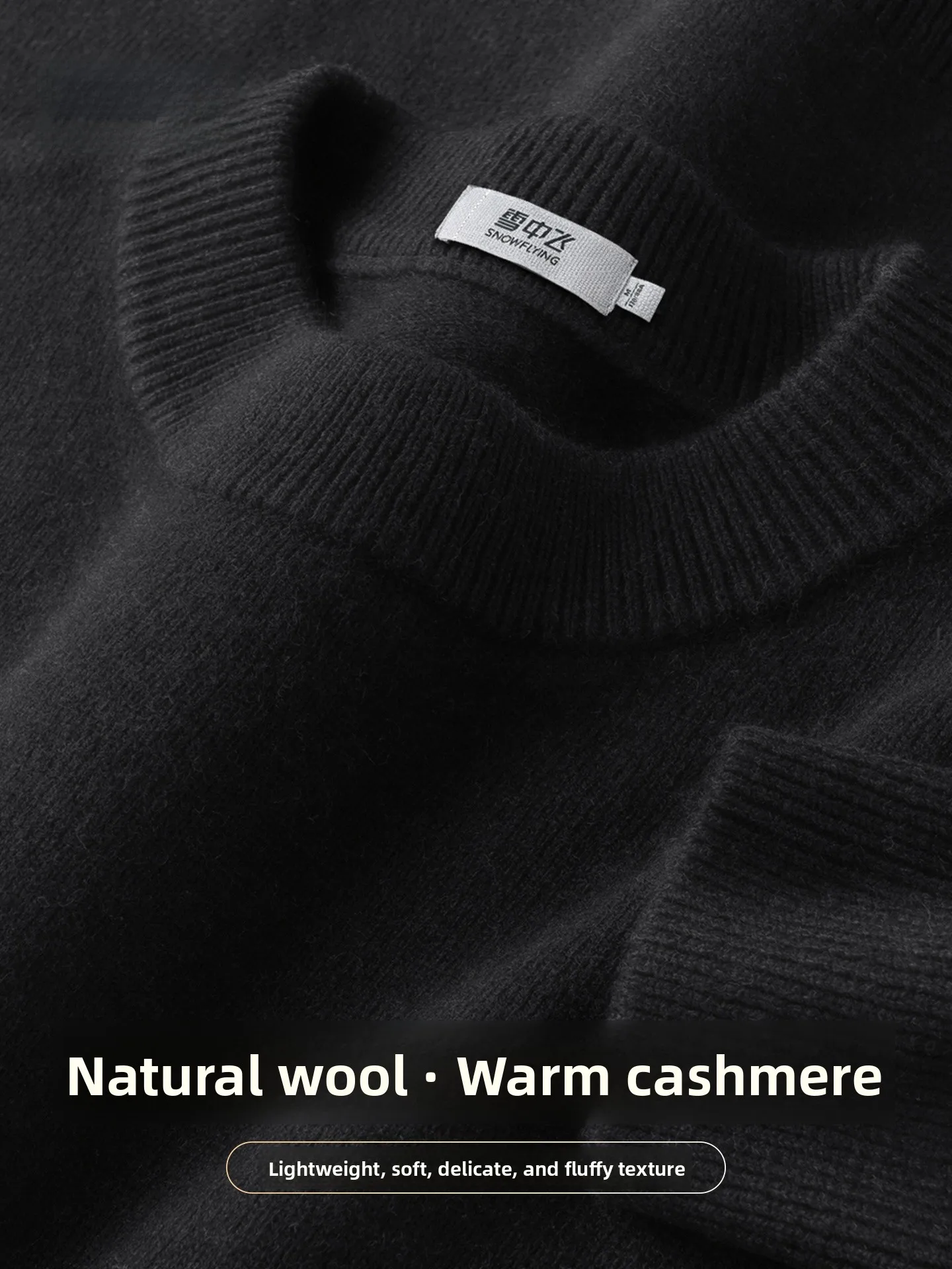 Snow Flng Men's Camere Wool Sweater Basic Pure Color Warm Thi Base Layer irt Autumn Winter Regular Fit Soft Knitwear