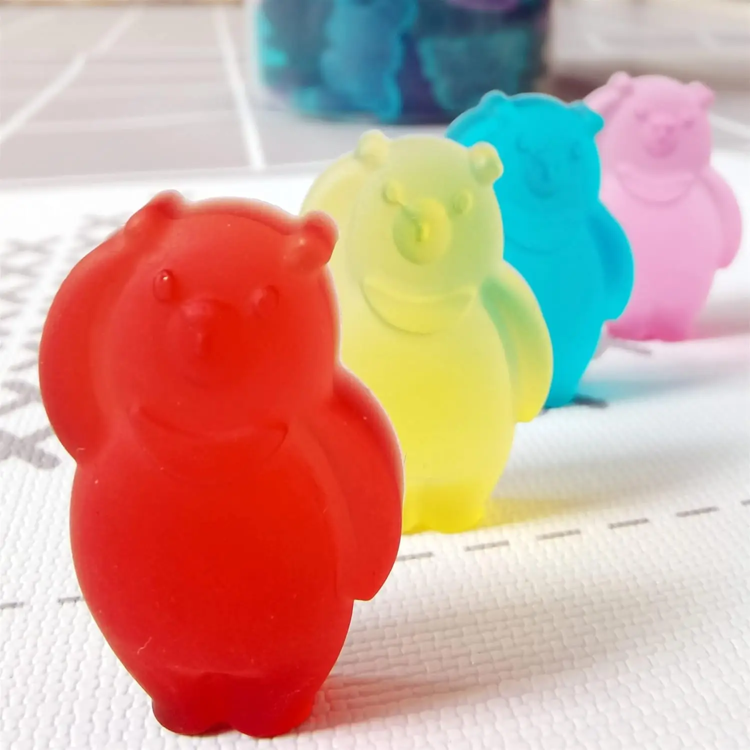 Gummy Bear Silicone Molds with Scraper - Perfect for Making Gummy Bears, Chocolates, Candies and Ice Cubes - view 4