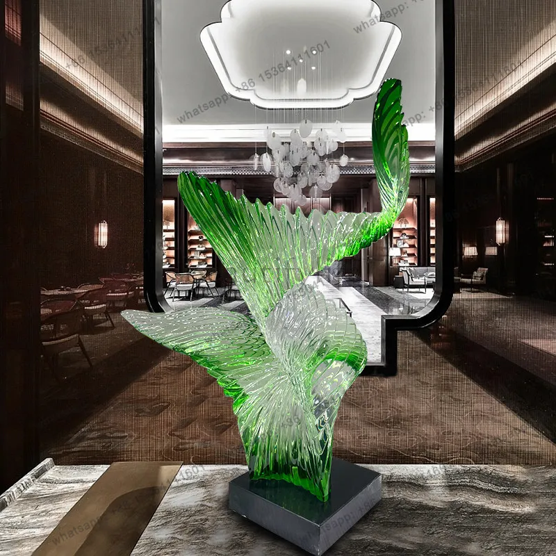 LS Modern Premium Sense Dancing Ornament Office Living Room Transparent Resin Sculpture Ornament