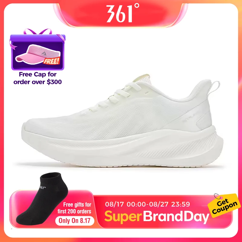 361 Degrees AirFeather 5.0 Tênis femininos para corrida, confortáveis, leves, respiráveis, resistentes ao desgaste, com sola elástica, 682612217