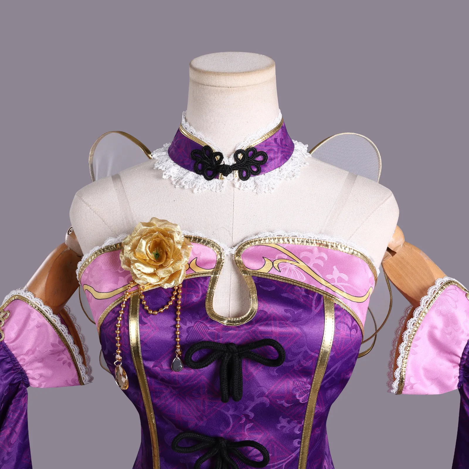 

LoveLive Sunshine Ohara Mari Purple Cheongsam Awakening Cosplay Costume Purple Chinese Style Cheongsam Dress Outfit Women HCos