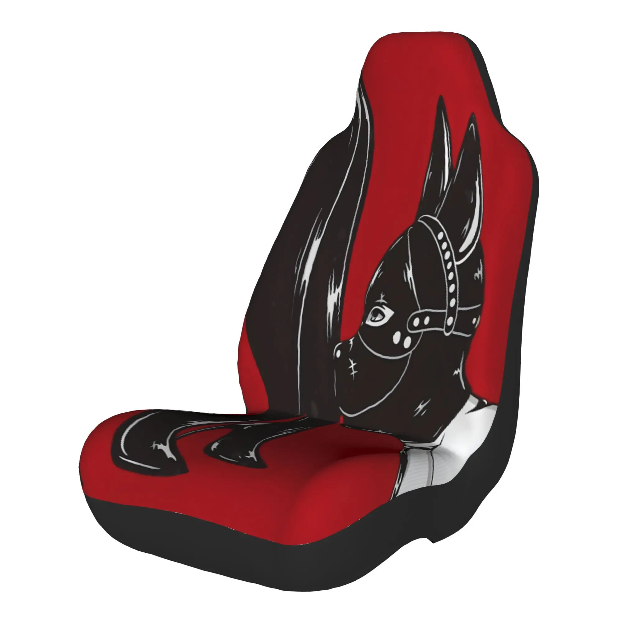 2pcs The Temptation Of A Leash: A Fetish Artistic Depiction Of Pet PlayCar Seat Covers, Suitable For All Vehicles, Christmas Gif
