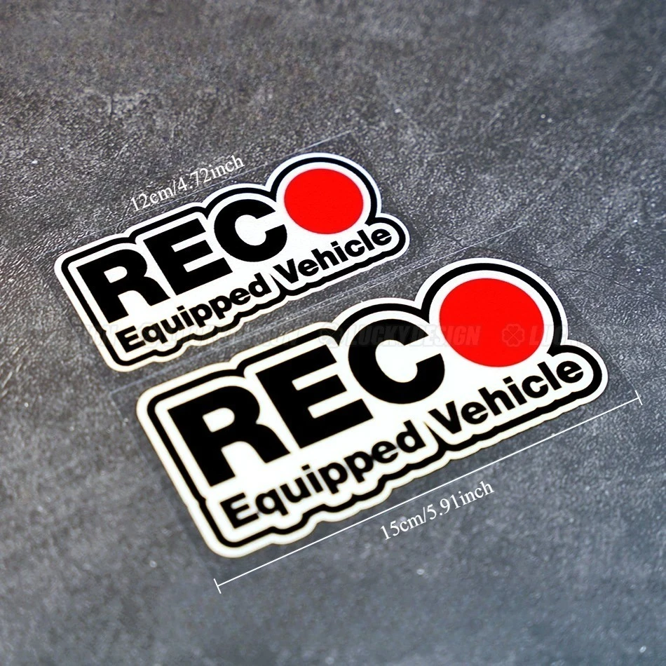 24 Hour Monitoring Warning Stickers, Reflective Vinyl Decals for Car Body Security Reminder Decor