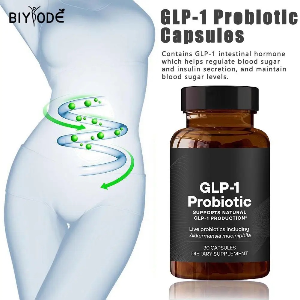 BIYODE GLP-1 Probiotic Intestinal Health Capsule Naturally Controls Blood Sugar Insulin Balance Enhances Gastrointestinal Health