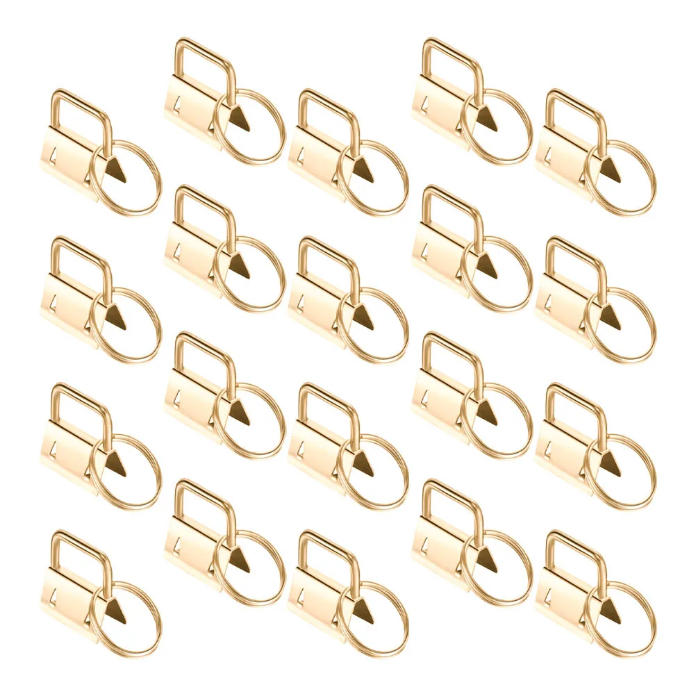 

40Pcs Iron Ribbon Ends Buckles Corrosion Resistant for DIY Bag Strap Ends Key Lanyard Fob Crafting Tools Set DIY Buckles