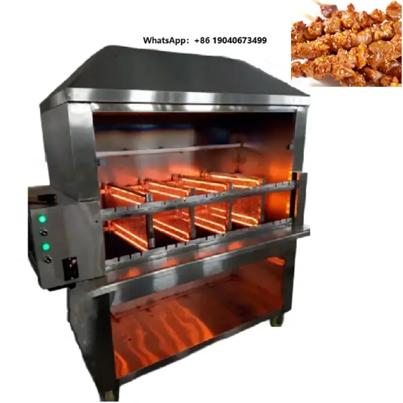 Smokeless Charcoal Gas Automatic Grill Machine Barbecue/Roaster Restaurant Chicken Roasting Machine XH