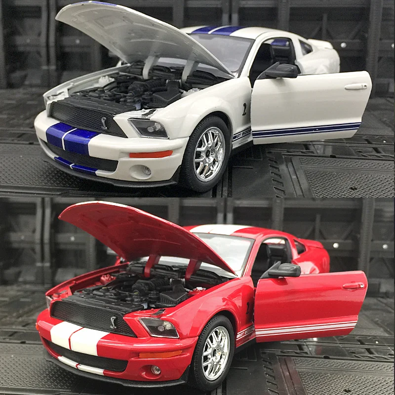 1:24 simulation Ford Shelby GT500 alloy car model sports car metal ornaments for children gifts adult collectibles