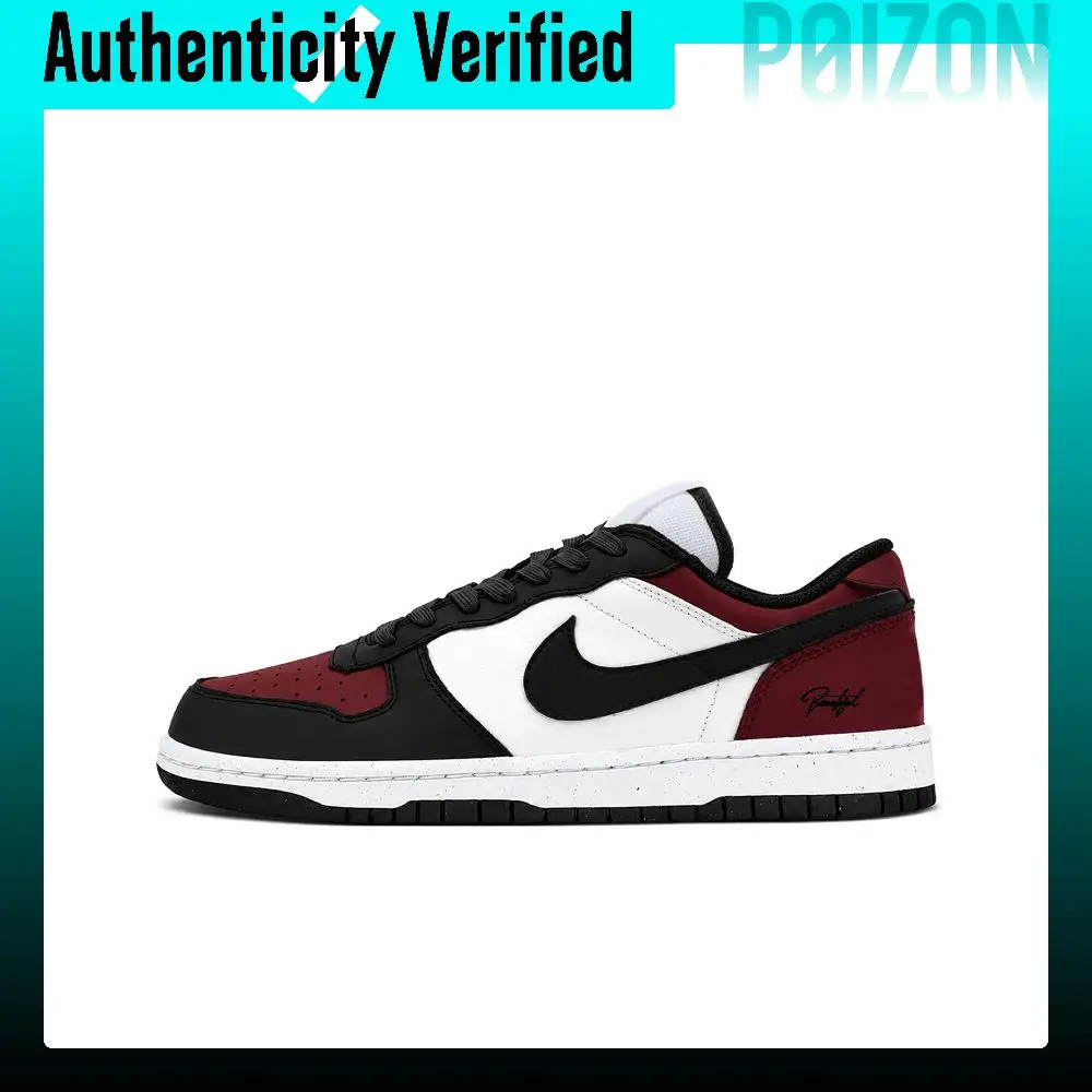 Nike Big Skate Shoes Men's Low-top Black Red White Color Block 355152-109(Team1820-)