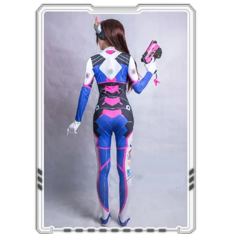 Full Set D.VA Costume Gun Headset Armour 3D Print Classic Skin Bodysuit Halloween Cosplay dva Zentai Catsuit Custom Kids  NL0370