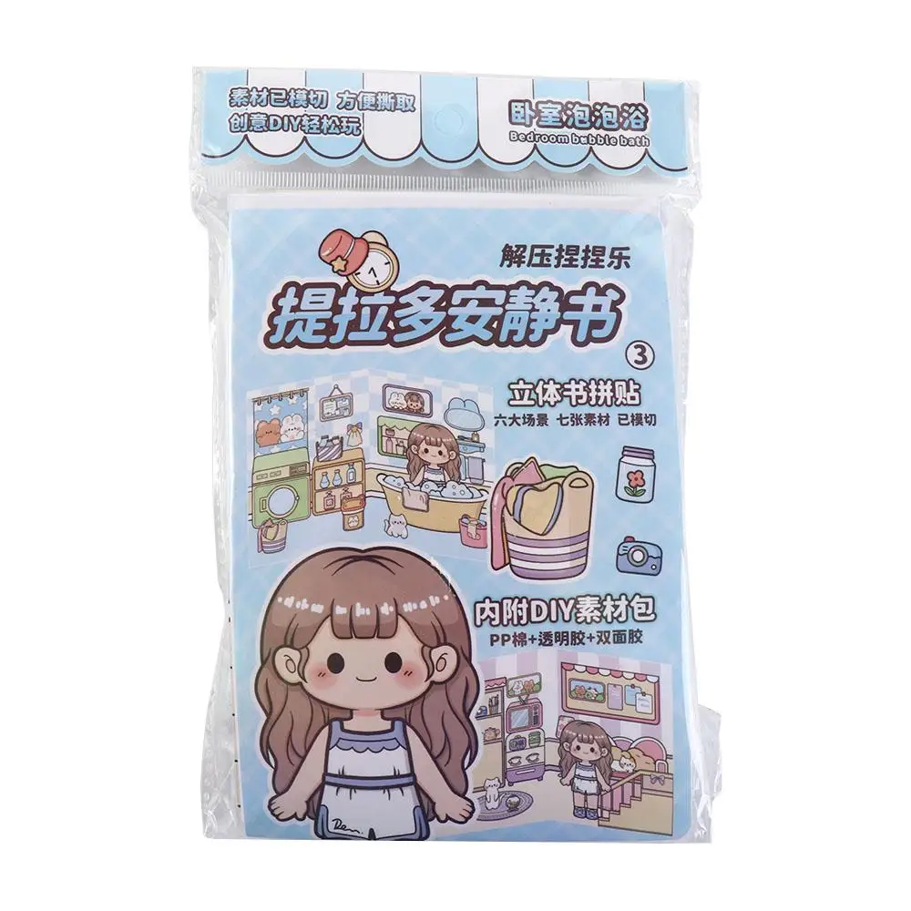 Scrapbook Kawaii Pinch Music Quiet Book Sticker Book Anime Telado Busy Book Activity Books Cartoon Girls