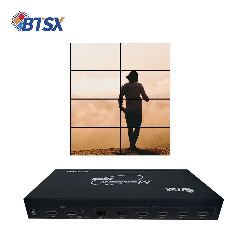 8K to 6Kx4K Distributor  Pixel-Perfect Video Wall Processor  28nm FPGA Display Expansion Box