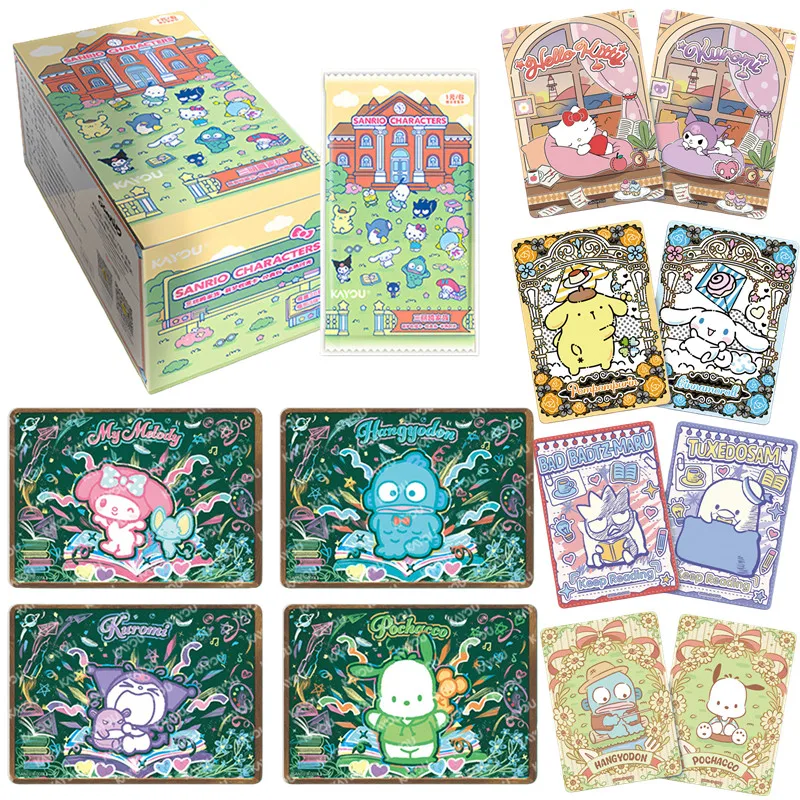 KAYOU Sanrio Hello Kitty Kuromi Cinnamoroll Pochacco Hangyodon  Anime Figure Toys Peripheral Game Collection Card  Birthday Gift