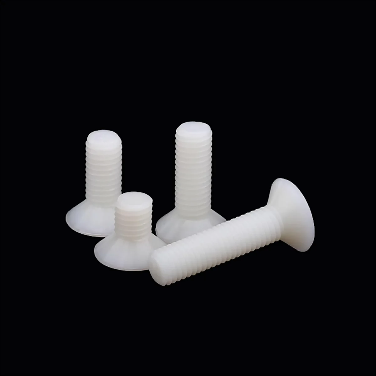 M2M2.5M3M4M5M6 White Black Nylon Cross Countersunk Head Bolt Plastic Flat Head Small Screw