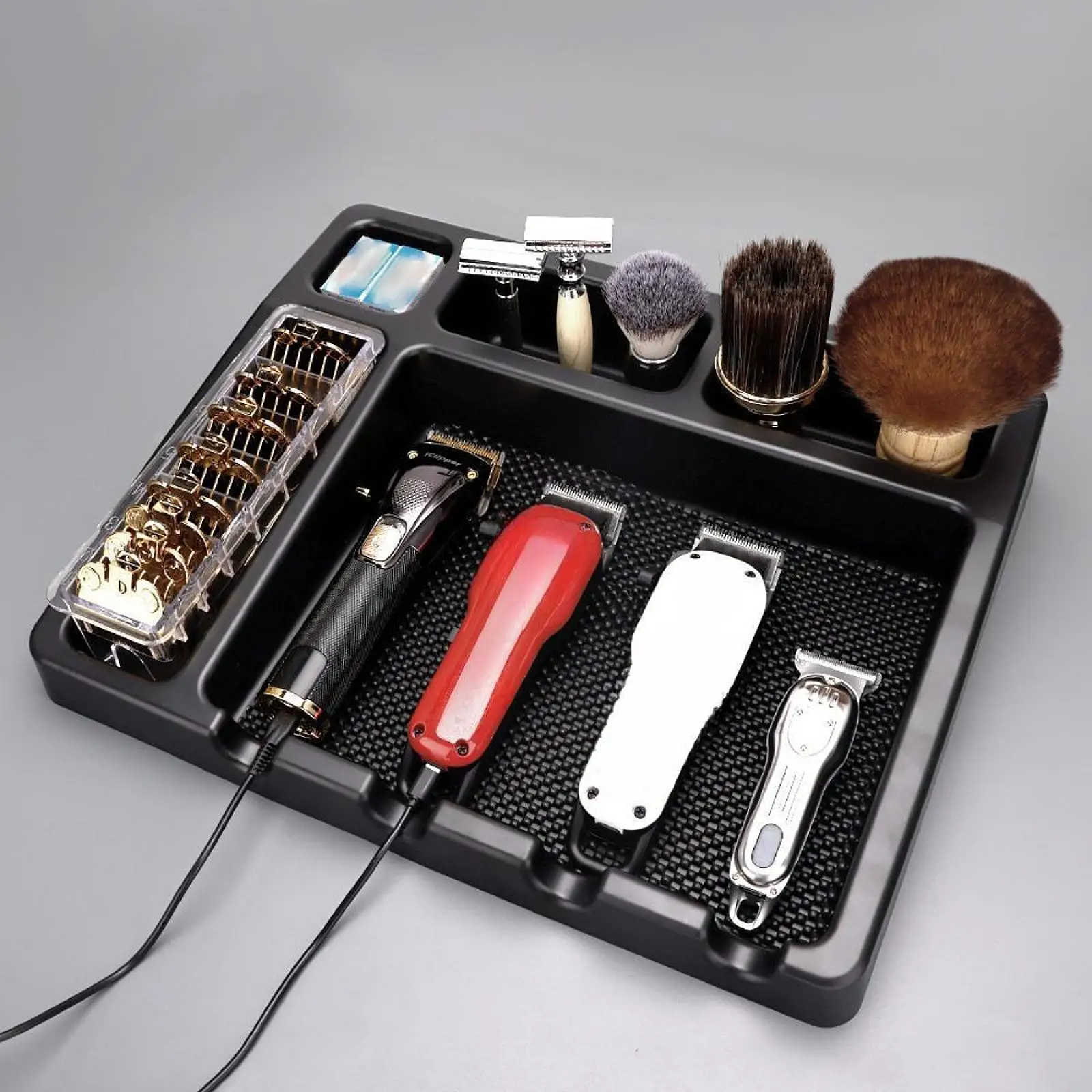 Лоток для парикмахерских инструментов, салонные инструменты для стрижки, аксессуары, аккуратный держатель для триммера для волос, коробка