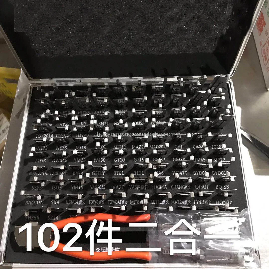 

LISHI оригинальный 102 шт. 2 в 1, автоматический декодер и набор отмычек, слесарные инструменты, замок, инструмент Smith, слесарные принадлежности