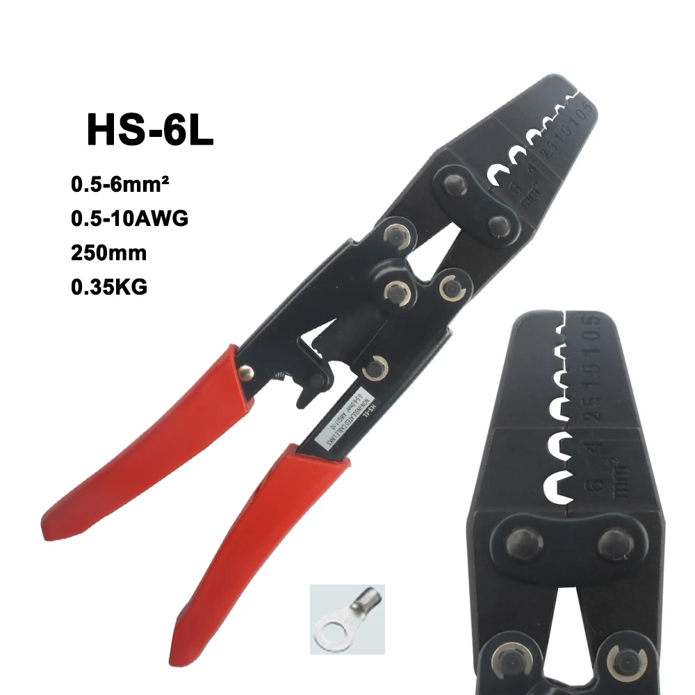 1PC HD-6 HX-16 HS-6M HS-22 HS-8 HS-14 HS-16 1.25-16mm2 Crimping Tool Pliers For Non-insulated Terminal  Electrical Hand Tools