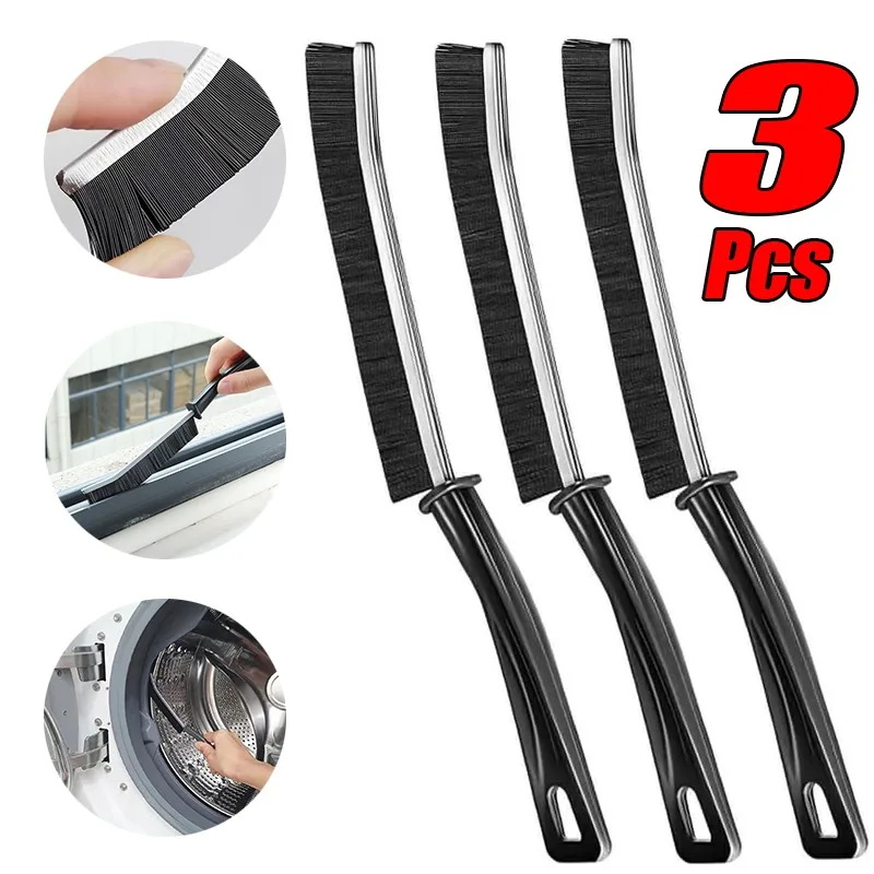 3Pcs Durable Crevice Cleaning Brush Car Kitchen Tile Grout Dead End Bristle Floor Gap Line Cleaning Brushes