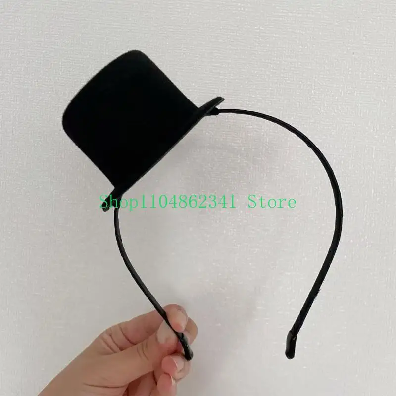 Adult Mini Top Hat Headband Fascinator Teas Party Headpiece for Womens Gatsby Party Costume Accessories Top Hat Headpiece