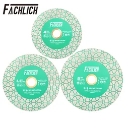 FACHLICH 2pcs Diamond Cutting Disc Set Grinding Granite Marble Terrazzo Ceramic Tile Cutter Plate Dia105/115/125mm Saw Blade