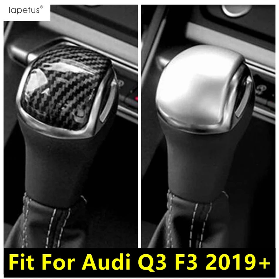 

Gear Shift Head Shifter Handle Knob Decor Cover Trim For Audi Q3 F3 2019 - 2024 ABS Carbon Fiber / Matte Accessories Interior