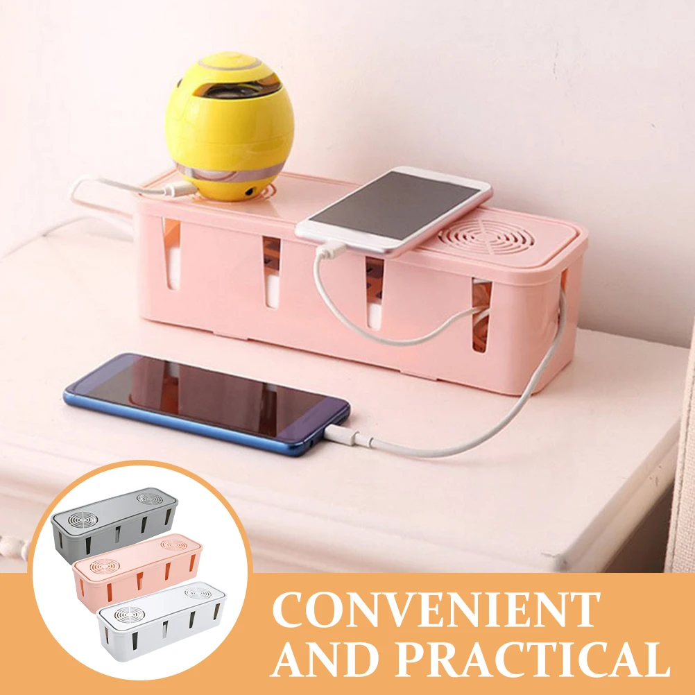 

3Pcs Cable Organizer Box Modern Desk Cord Management Power Strip Storage Stylish Wire Organizer for Home Office