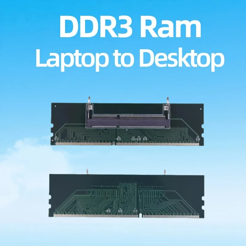TISHRIC DDR3/DDR4/DDR5 Memory Adapter Card/SO-DIMM to PC DIMM/Laptop to Desktop/DDR3 DDR4 DDR5 Memory RAM Connector Adapter