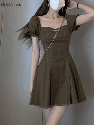 Dresses Women Backless Creativity Seductive Simple Korean Style Popular Sweet Stylish Tender Classics Streetwear Ladies Summer