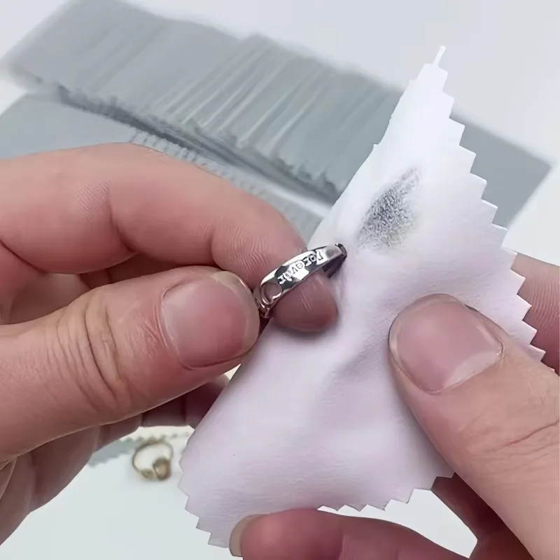 NIUPIKA Jewelry Cleaning Cloth Polishing Cloth for Sterling Silver Gold Platinum Small Polish Cloth Maintenance Shining Wipe