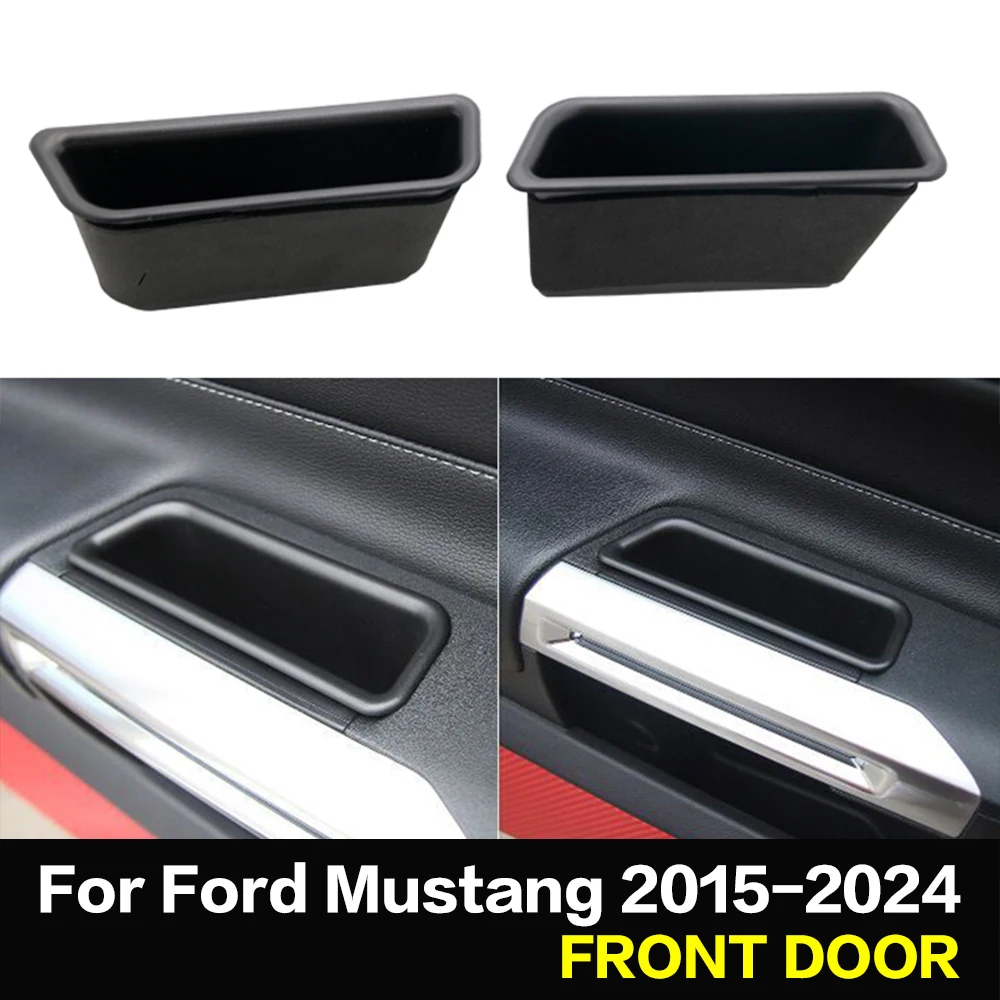 

2X For Ford Mustang 2015 - 2024 2016 2017 2018 2019 2020 2021 2022 2023 Car Door Front Storage Box Bag Interior Auto Accessories