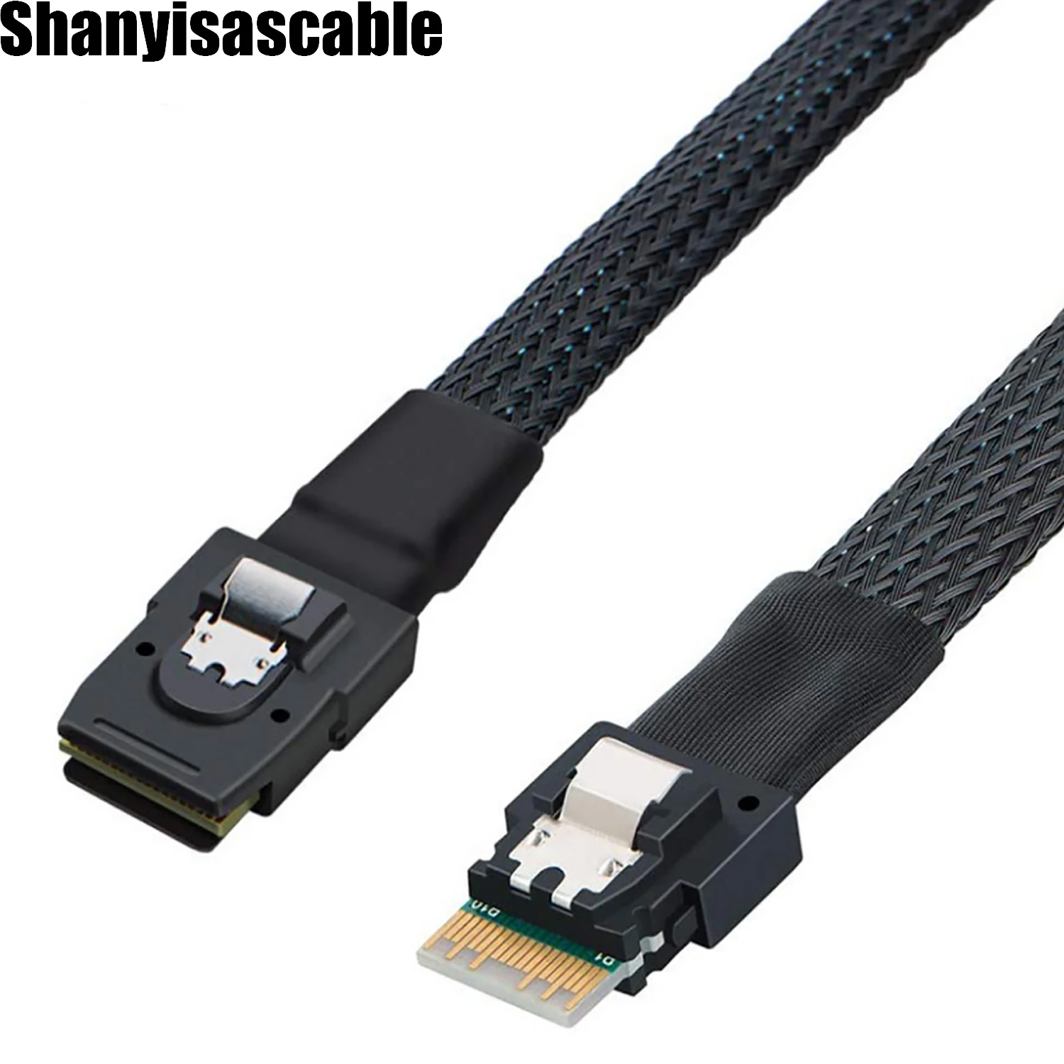 

0.5M Mini SAS SFF-8087 to Ultraport Slimline SAS Slim 4.0 SFF-8654 4i 38P PCI-Express cable